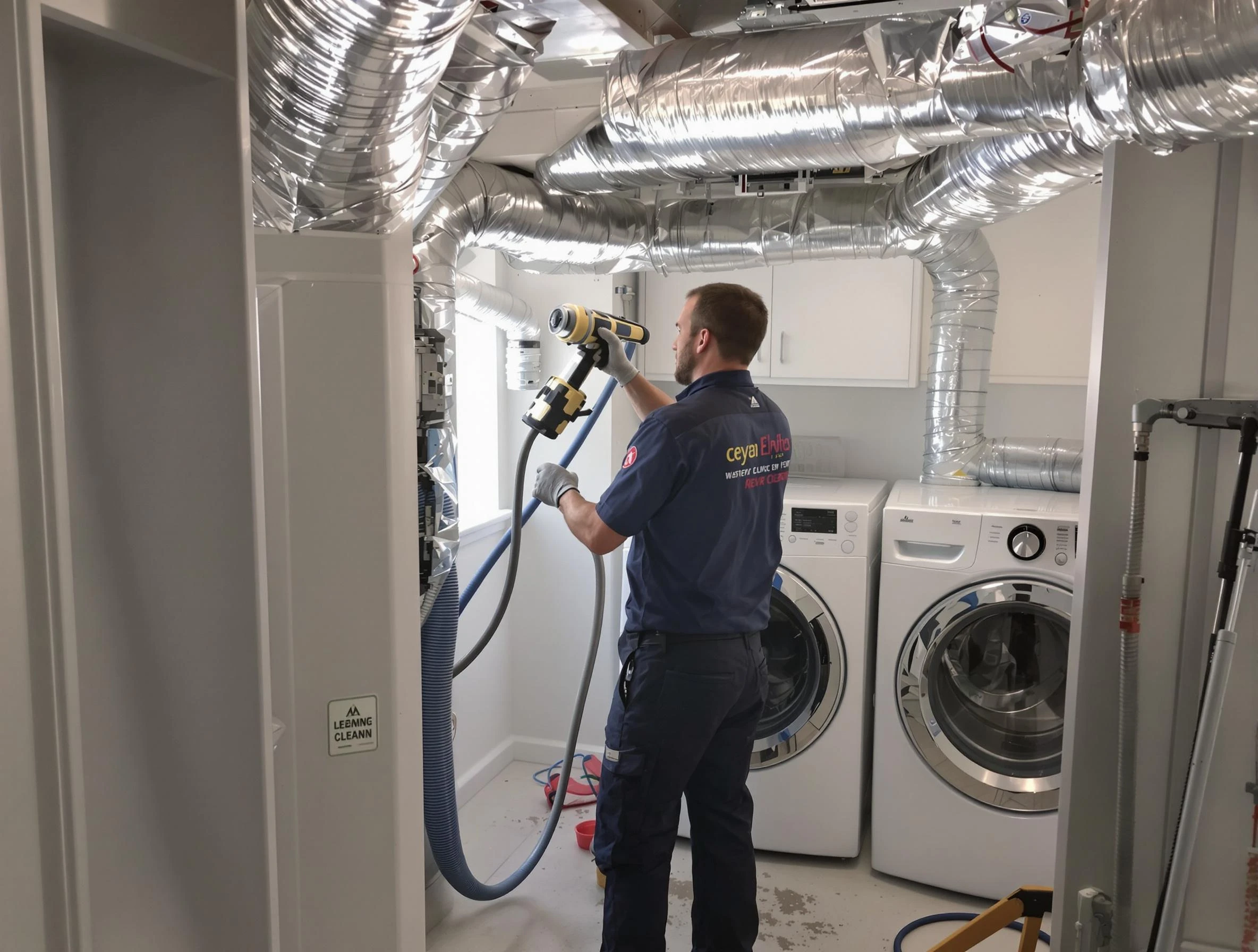 Danvers Dryer Vent Cleaning specialist using advanced equipment for thorough duct cleaning in Danvers